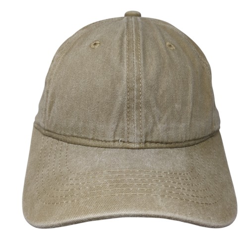 Unbranded Slideback Hat Solid Beige One Size Adjustable Cotton Blank