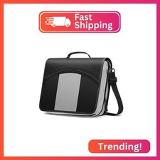 MoKo Zipper Binder with Strap, 3 Inch 3 O Ring, 600 Sheets, Black  Gray