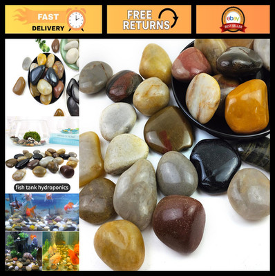 5LB Mixed Color River Rocks - Polished Decorative Pebbles for Landscaping, Outdo