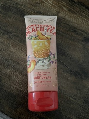 Bath & Body Works Honeysuckle Peach Tea Ultra Shea Body Cream Hydrating 8oz 226g