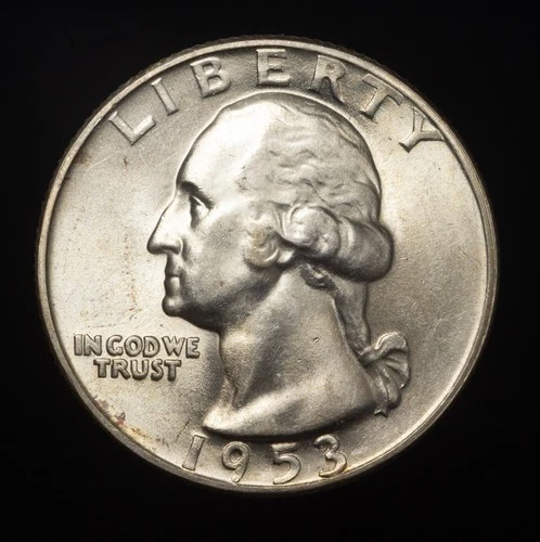 ✅  1953-S Washington Quarter.   GEM BU UNC BLAZER.     FREE SHIPPING