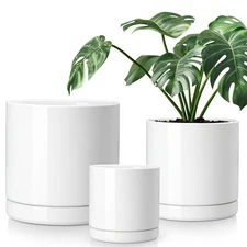 Ceramic Planters, Plant Pots for Indoor Plants, 6.25+8.25+10.25 Inch Ceramic ...
