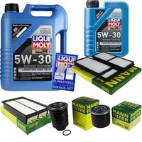 Mann Inspektionspaket 6L Liqui Moly Longtime 5W-30 FüR Mazda 5 2.0 CD