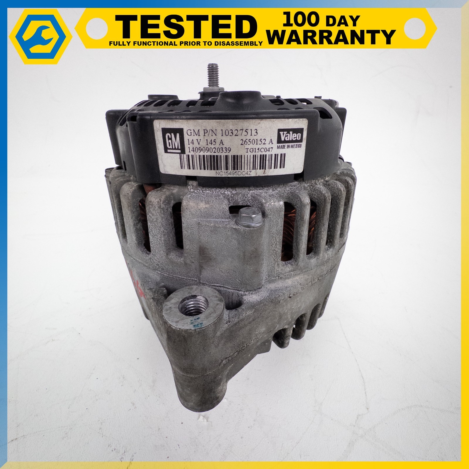 05-13 CHEVROLET CORVETTE C6 ENGINE HAIRPIN HIGH OUTPUT ALTERNATOR ASSEMBLY OEM