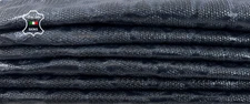 DARK BLUE SNAKE TEXTURED PRINT ON Soft lamb Leather 2 skins 6+sqf 0.9mm #C6962