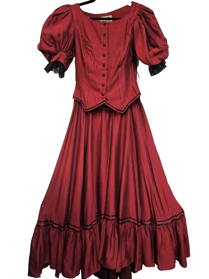 FRONTIER CLASSIC WESTERN VICTORIAN DRESS SIZE XL  SEE MEASURMENTS IN LISTING - Image 3 of 4