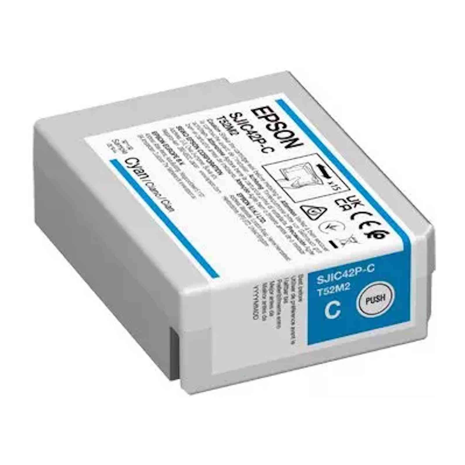 Original Epson SJIC42P-C Cyan Ink Cartridge (C13T52M240)
