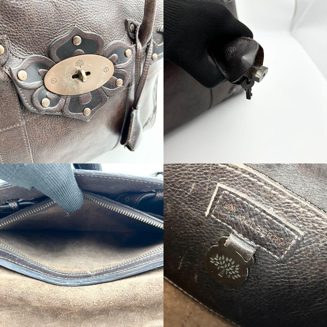 Mulberry Bayswater Tote Bag Leather Dark Brown Turnlock Flap | eBay