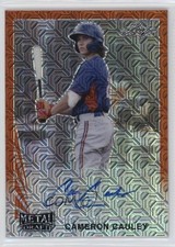 2021 Leaf Metal Draft 1990 Orange Mojo /2 Cameron Cauley #LA-CC1 Auto i6j