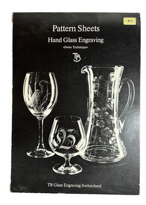 Hand Glass Engraving Pattern Sheets Swiss Technique, 11  Sheets by T. Bolliger