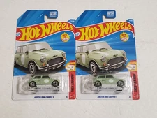 LOT 2 Hot Wheels NEW for 2026 AUSTIN MINI COOPER S Green Then And Now New Case C