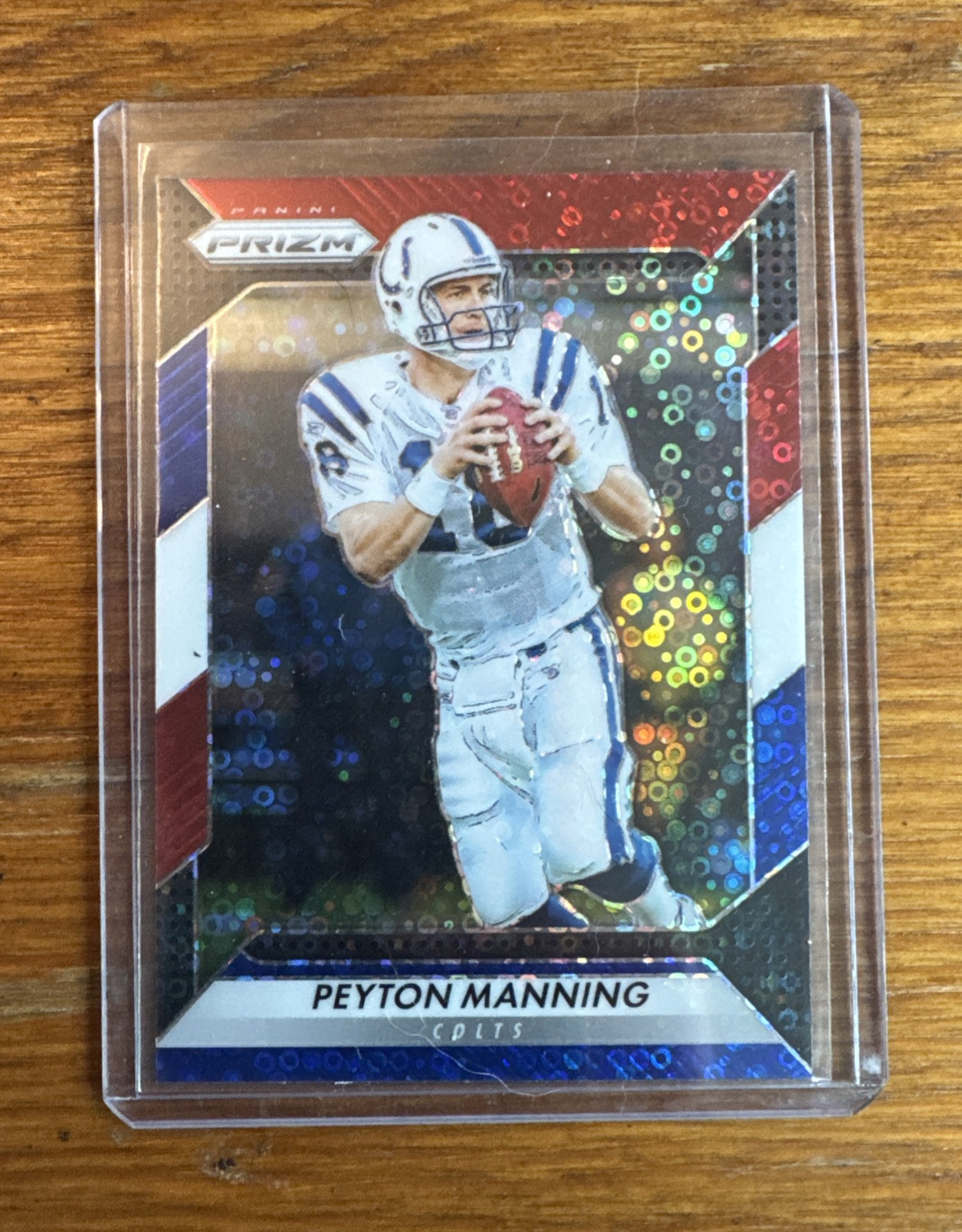 2016 Panini Prizm Peyton Manning #125 Red White Blue Disco Colts HOF 🐐🐐🐐