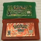 Pokemon: Fire Red & Leaf Green (Game Boy Advance) Authentic *Mint labels* Tested