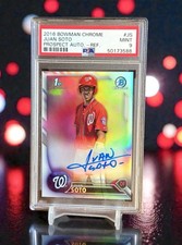 2016 Juan Soto RC 1st Bowman Chrome Refractor Auto /499 PSA 9 Rookie Mint 🔥🔥