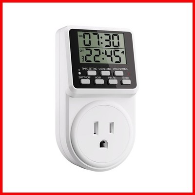 Techbee Digital Infinite Repeat Cycle Intermittent Timer Plug For Electrical
