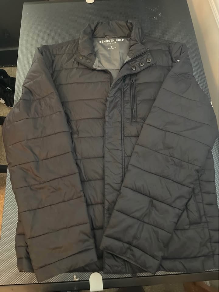 Kenneth Cole New York Men’s Puffer Jacket Black Size Small KC Logo