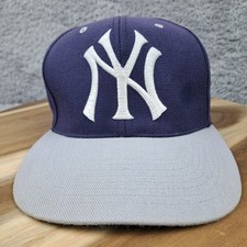Vintage New York Yankees Hat Cap Snapback Blue White Block Head G Cap Mens