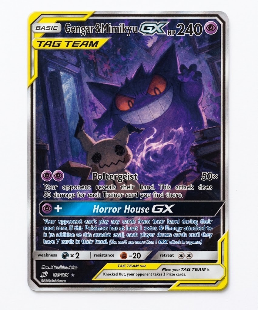 Gengar & Mimikyu GX 53/161 TAG TEAM Holo Pokemon TCG Card