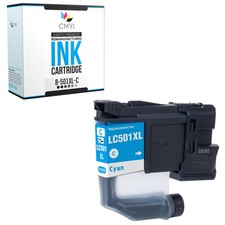 Compatible LC501XL Cyan Ink Cartridge fits Brother MFC-J1260DW J1360DW J1410DW