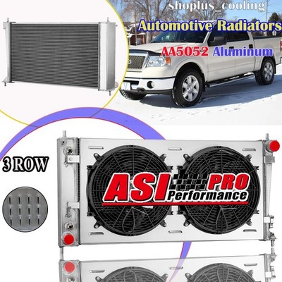 3-Row Radiator+Shroud Fan Fit 2004-2008 Ford F150 Expedition Lincoln 4.6L