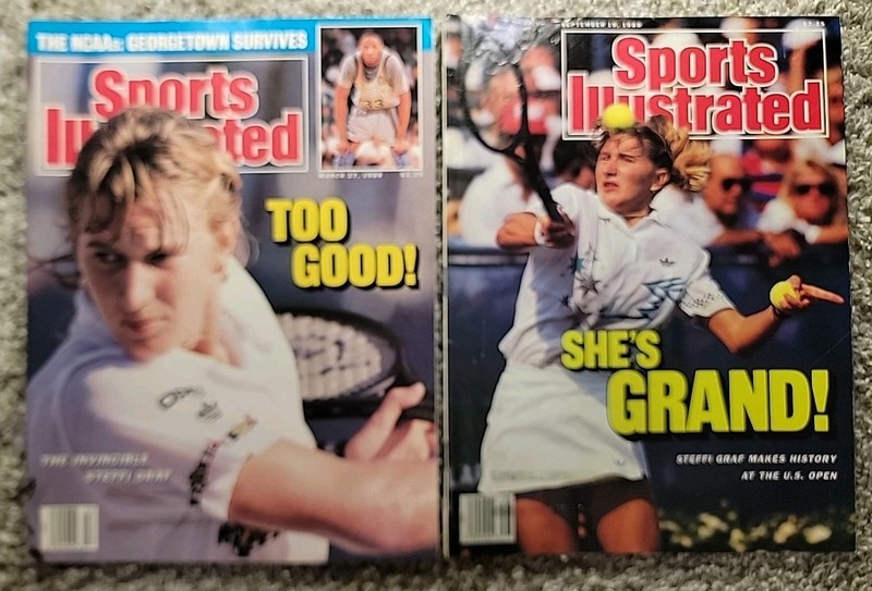 Steffi Graf Sports Illustrated Magazine 1988 & 1989  No Label    