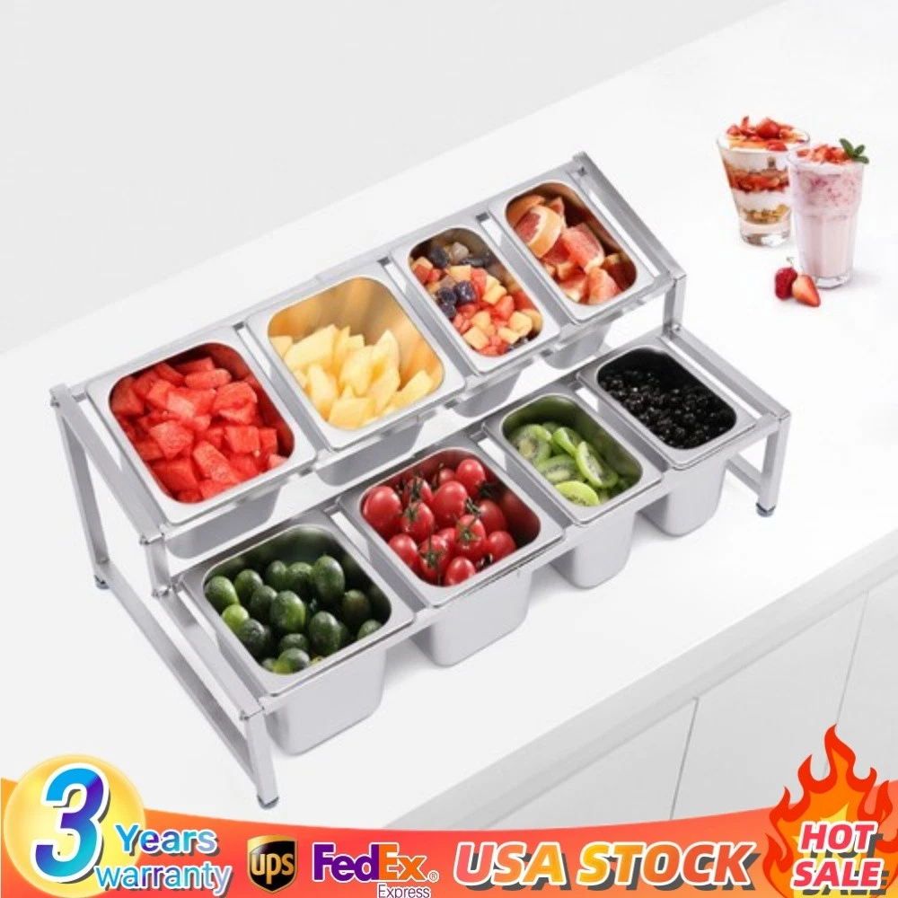 Expandable Spice Rack Stainless Steel Organizer Shelf with Pans Ladles Lids