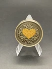 TD MINT LUCKY RIPS- HEARTS- 3 oz .999 Fine Silver & 1/10 oz Gold BU Round #046