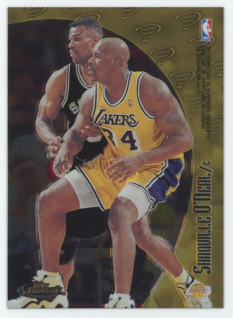 1998-99 Topps Finest Mystery Shaquille O'Neal/Mourning Lakers #M40 A1