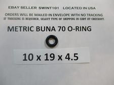 10mm ID x 19mm OD x 4.5mm thick O-ring. Buna-70. Quan 1.