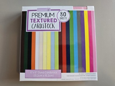 Dovecraft Premium Strukturkarton 6x6er Pack 80 Blatt gemischte Farben 220 g/m²