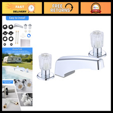 2-Handle Chrome Garden Tub Faucet for Mobile Home RV - Durable Stylish