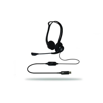 Logitech Headset  PC 960 Stereo Kopfhörer leicht 2,4m Kabel USB Laptop PC Gaming