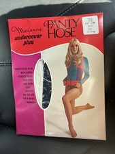 NEW Vintage sheer Pantyhose by Marianne navy blue Size Tall 5'8"-6 NIP NOS