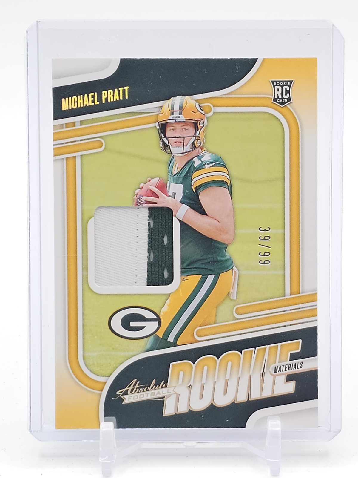 Michael Pratt Panini Absolute Rookie Materials #ARMMPT Gold