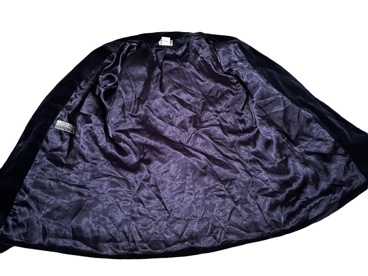 brillant samt ドイツniedieck 70'sヴィンテージ　超希少 Vintage Niedieck Brilliant Velvet Blazer, West Germany, Black/Blue