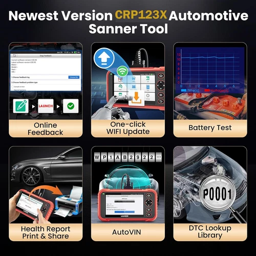 LAUNCH OBD2 Scanner CRP123X CRP129X Elite 3~12 Reset Scan FCA SGW Multi-System - Picture 28 of 56
