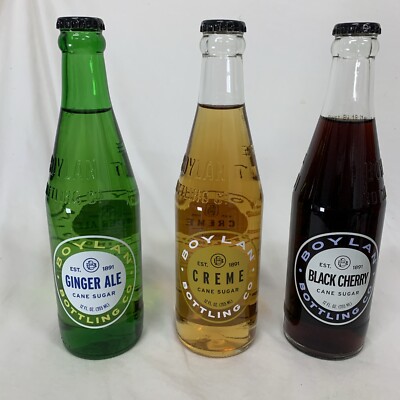 Boylan Soda Creme, Ginger Ale, Black Cherry Single 12 oz