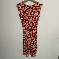NEW MANGO Womens Red Floral Sleeveless Dress Size M EUR