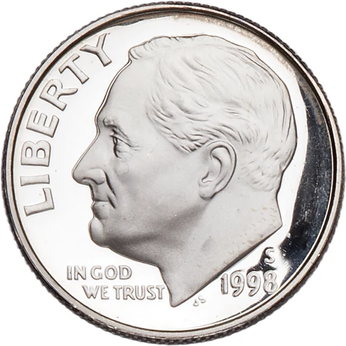 1998 S Roosevelt 90% Silver Dime DCAM GEM PROOF