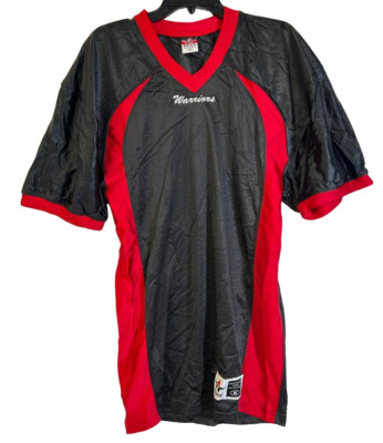 Alleson Athletic Jungen Warrior Jersey Kurzarm Trikot Schwarz/Rot Medium