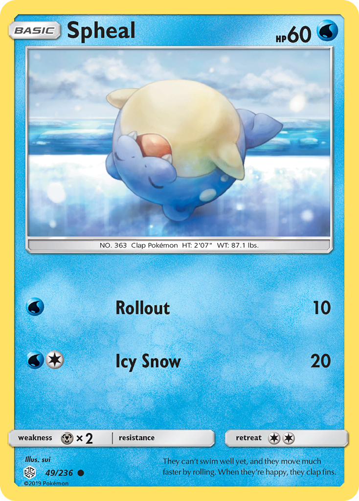 spheal pokemon card full art - 199/191 - Surging Sparks Water Colorless Ram (10) Weakness Metal ×2 Resistance None None Retreat Cost Spheal 49/236 & 50/236 -