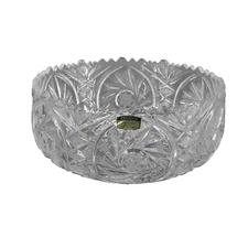 Polonia Clear 9 X 4 Cut American Brilliant Cut Crystal Bowl