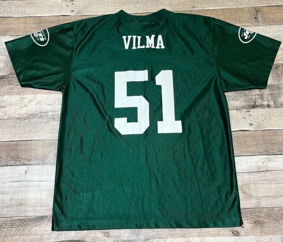 Camiseta Jonathan Vilma Niños XL Verde New York Jets NFL Football Players Inc Foto 2 de 4
