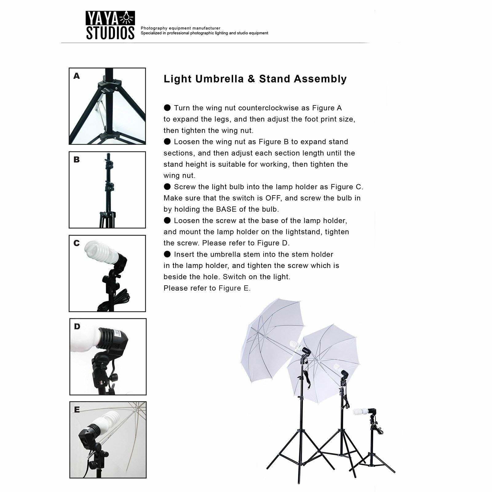 Photography Video Studio Umbrellas Continuous Lighting Kit Backdrops SALE