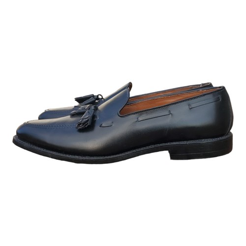 Allen Edmonds Grayson Shoes Mens Size 11AA Black Leather Tassel Apron Toe 8217 - Picture 4 of 14