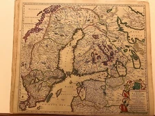 Sweden And Finland. Frederick De Wit. Original Map. Amsterdam 1680-90