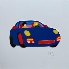 MARCO LODOLA -CAR-Serig. Collage material relief hard card 40x40 - "Let's Go!"