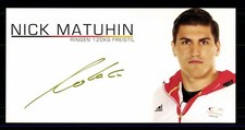Nick Matuhin Karta z autografem Oryginalne podpisane pierścionki ## G 29318