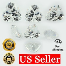 Loose Heart Shape Cut Clear CZ Stone Single Cubic Zirconia April Birthstone