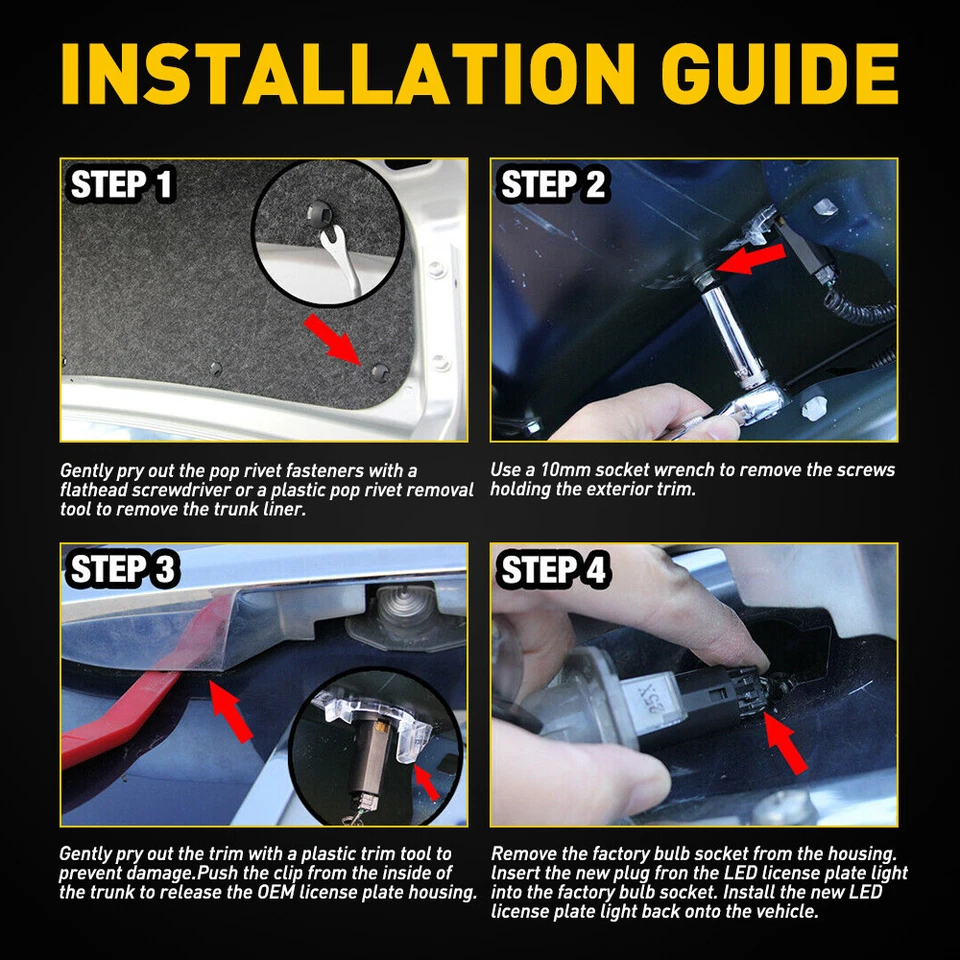 Подходит xB Scion xD Sienna Toyota Corolla супер яркий светодиодный номерной знак свет E - Изображение 4 из 4